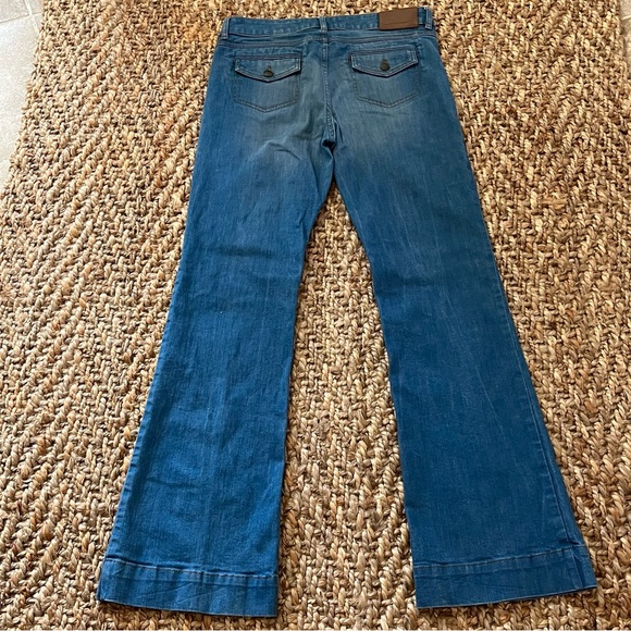 Comptoir Des Cotonniers Jeans Women 40 Flare Euro Hippie Boho 31 X 31 Stretch - Picture 10 of 15